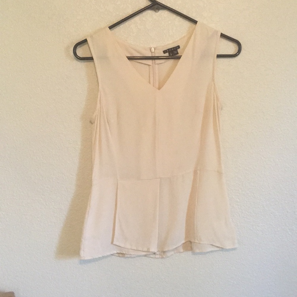Theory silk peplum tank